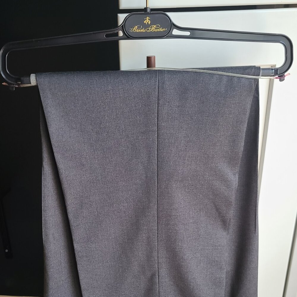 Brooks Brothers BrooksFlex Charcoal Wool Pants – Madison Fit – 36x30